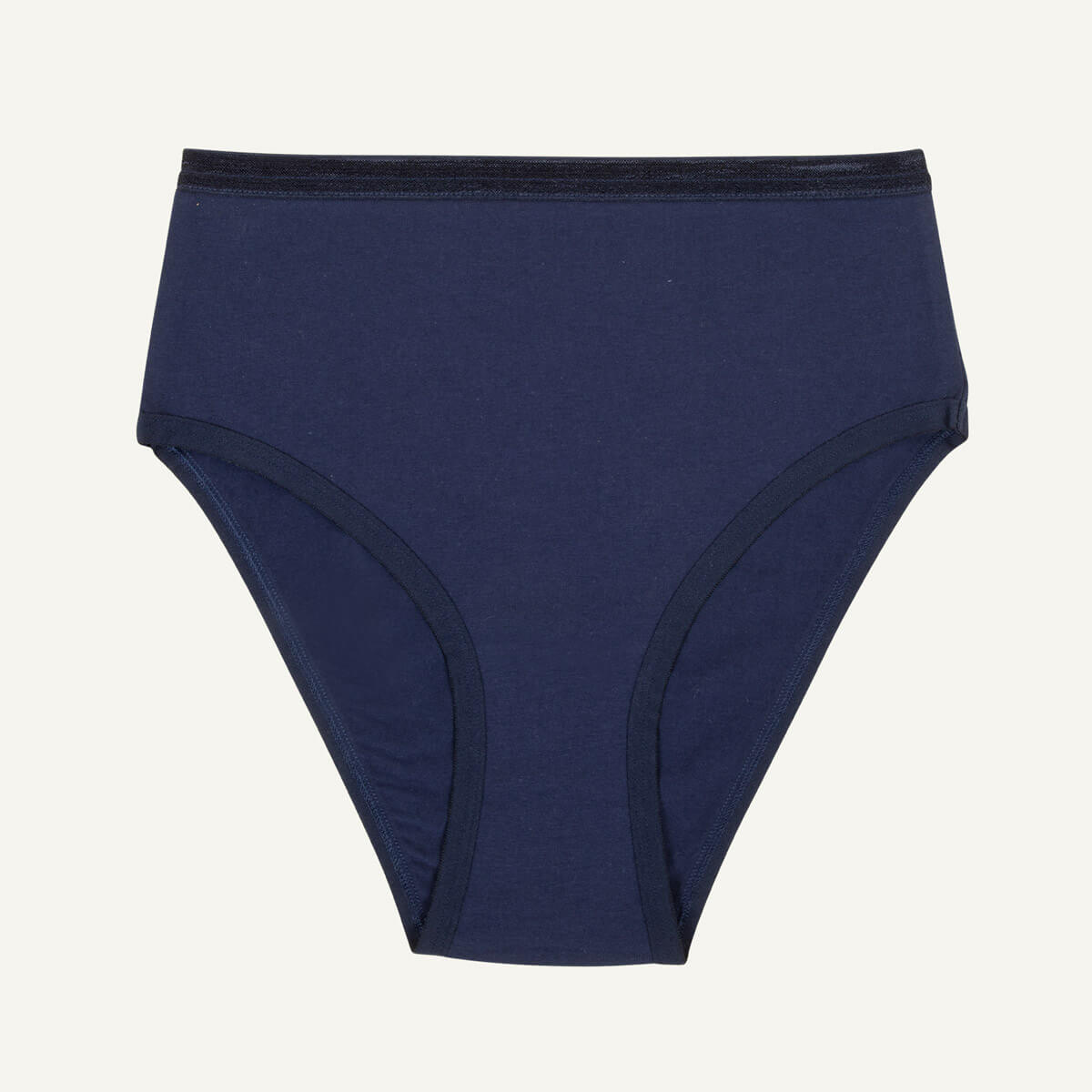 A high rise brief in marine blue color.