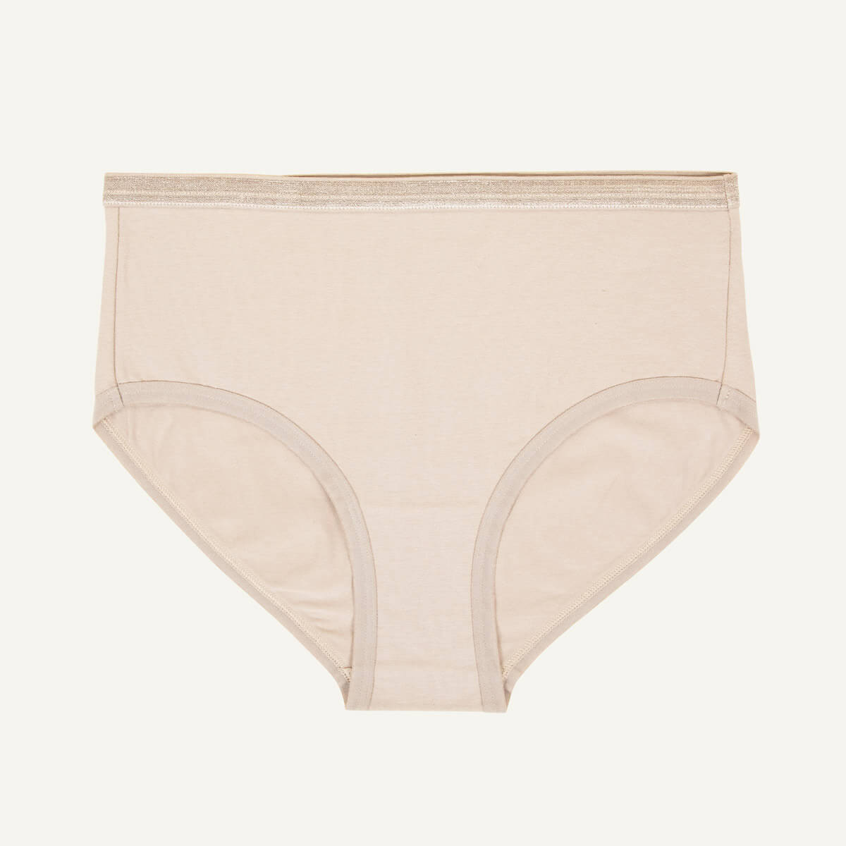 A mid-rise brief in stone beige color.