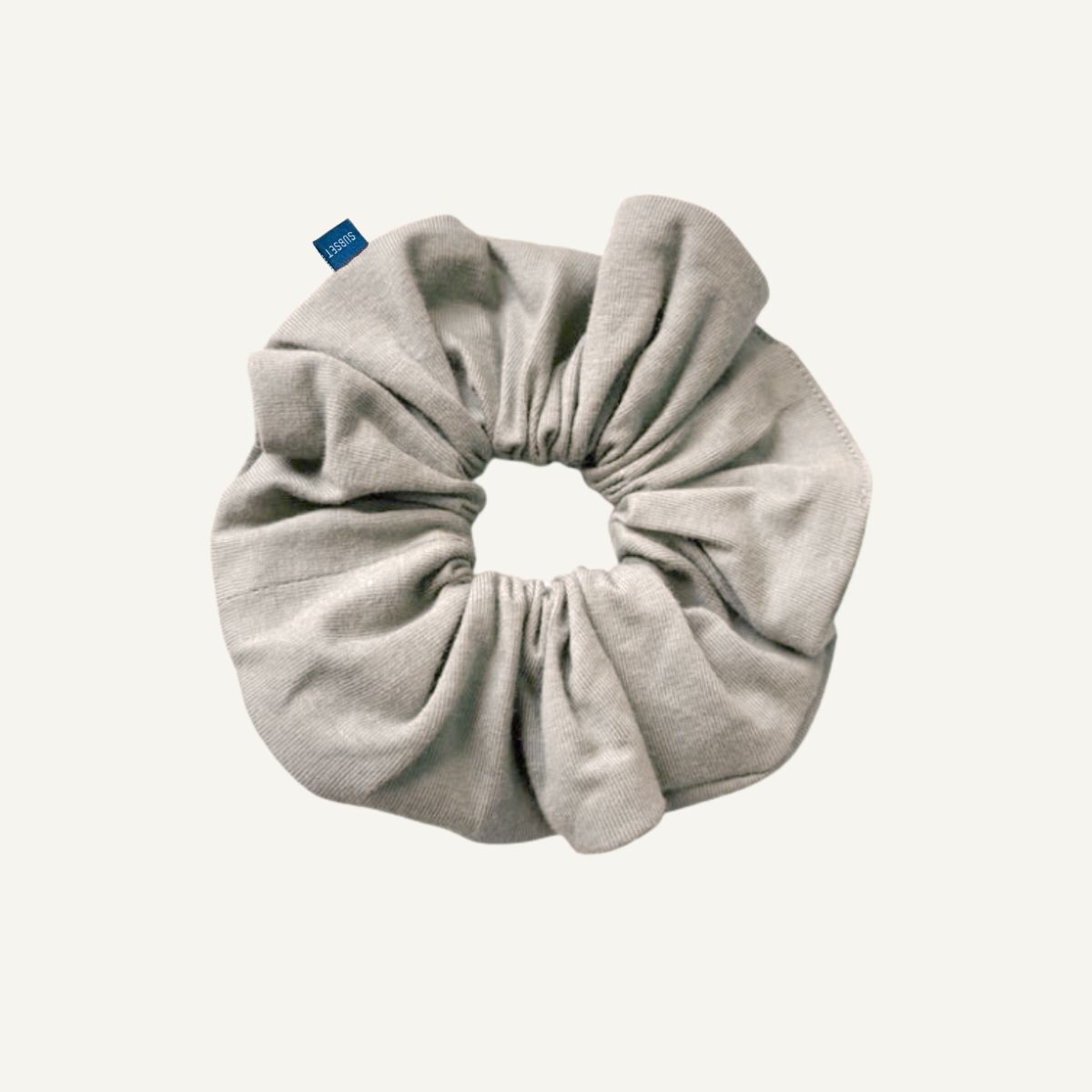 Gray organic cotton scrunchie