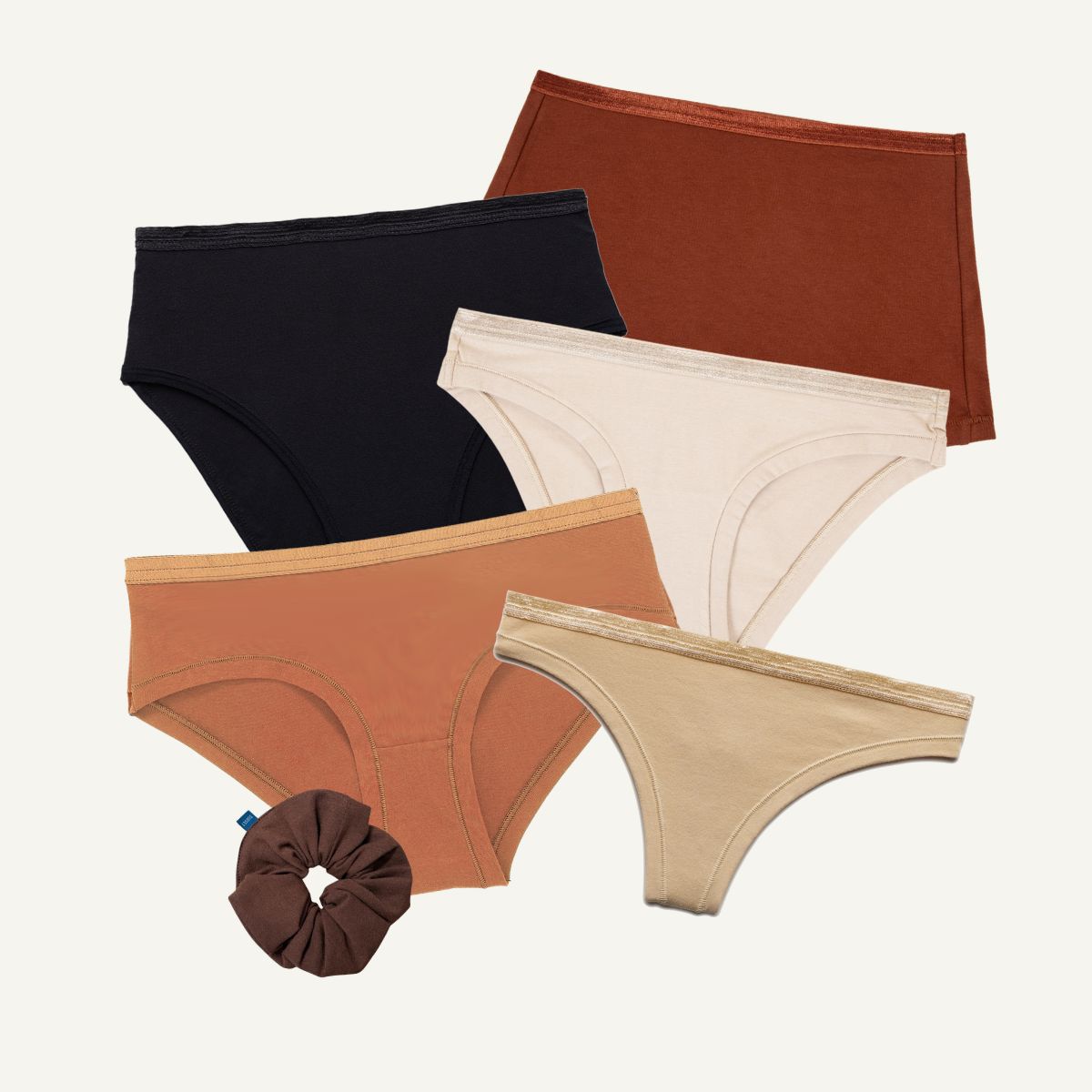 5-Pack Women's Underwear + Scrap Scrunchie