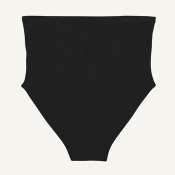 A maternity above belly brief in carbon black color.